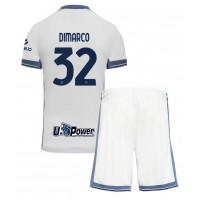 Camisa de Futebol Inter Milan Federico Dimarco #32 Equipamento Secundário Infantil 2024-25 Manga Curta (+ Calças curtas)